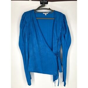 & other stories blue wrap blouse 4